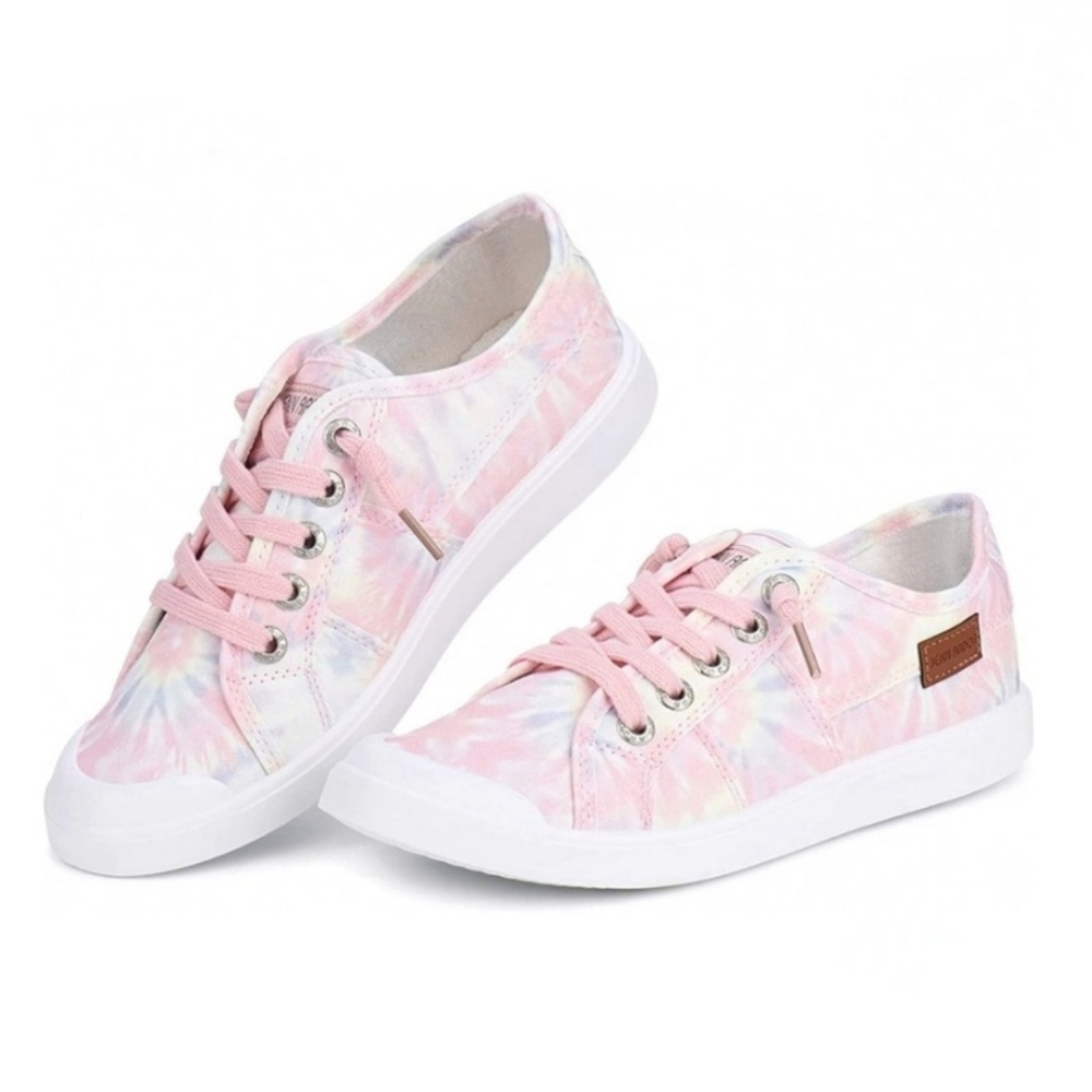 Jenn Ardor Pastel Tie Dye Comfortable Super Foam Canvas Runner Shoes - 8. New!!